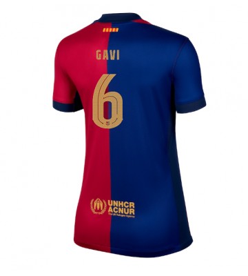 Barcelona Paez Gavi #6 Replica Home Stadium Shirt for Women 2024-25 Short Sleeve